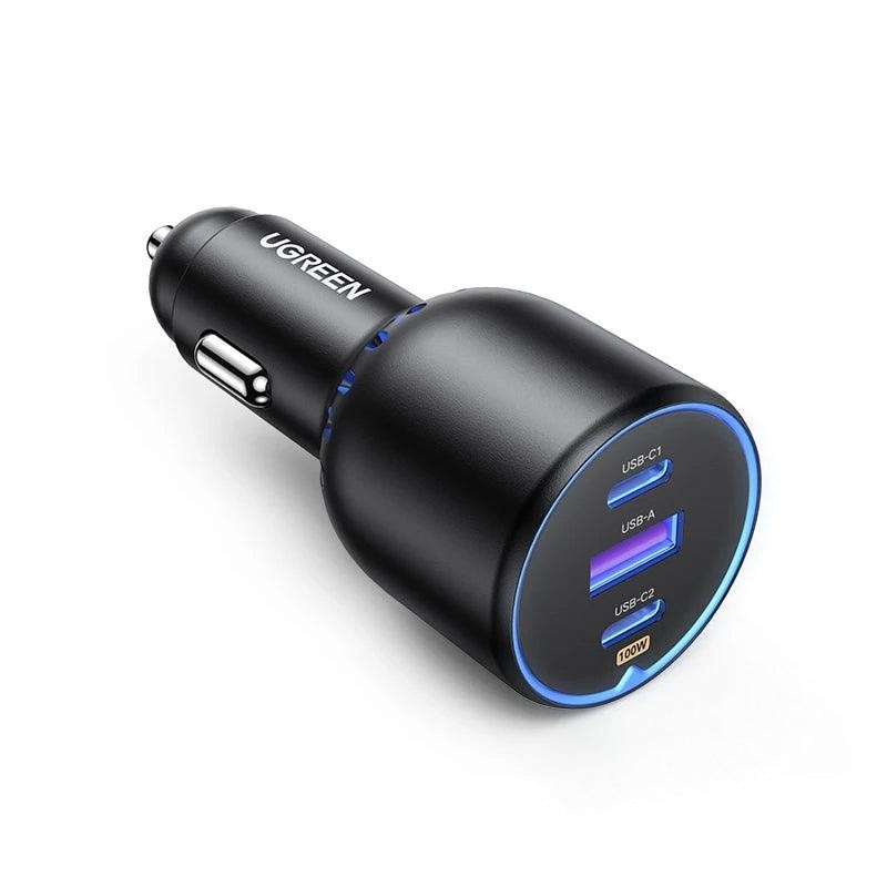 Carregador Veicular UGREEN 130W 2 USB-C e 1 USB-A