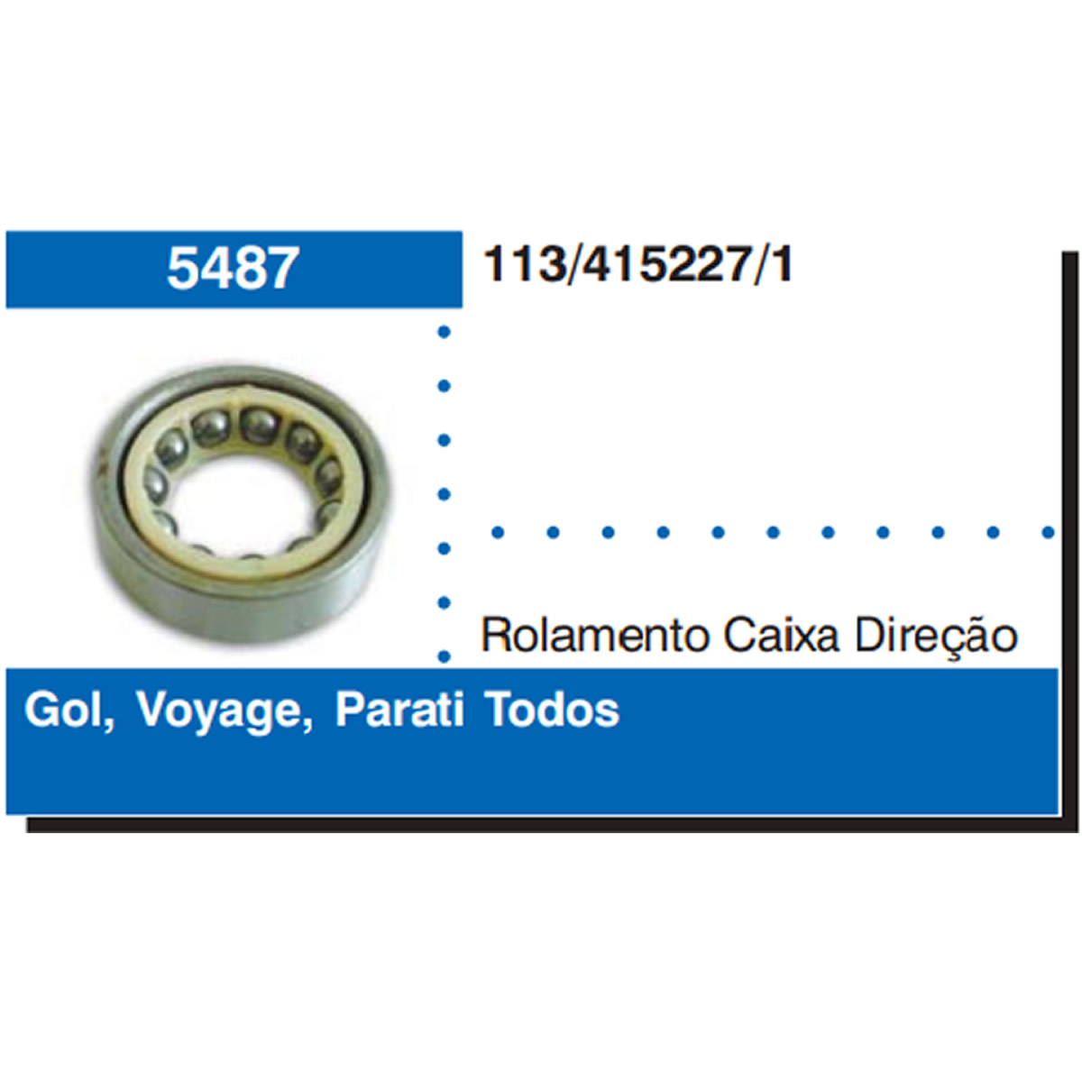 Rolamento Coluna Direção - Gol Parati Voyage - Wzanoni 5487
