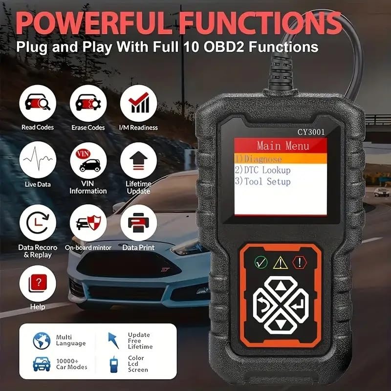 Scanner Automotivo OBD2 CY3001 Leitor de Falhas - Imagem 4