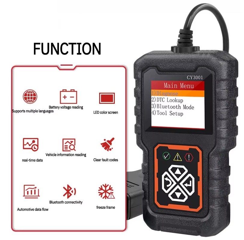 Scanner Automotivo OBD2 CY3001 Leitor de Falhas - Imagem 5