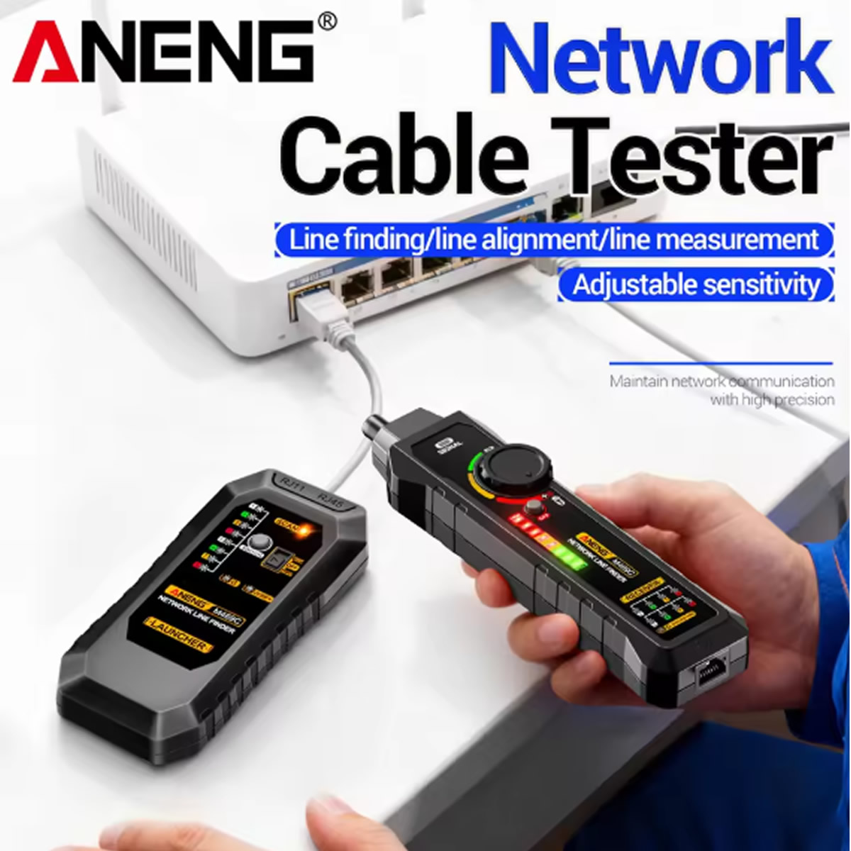 Testador de Cabo de Rede RJ45 e RJ11 M469C Aneng - Imagem 2