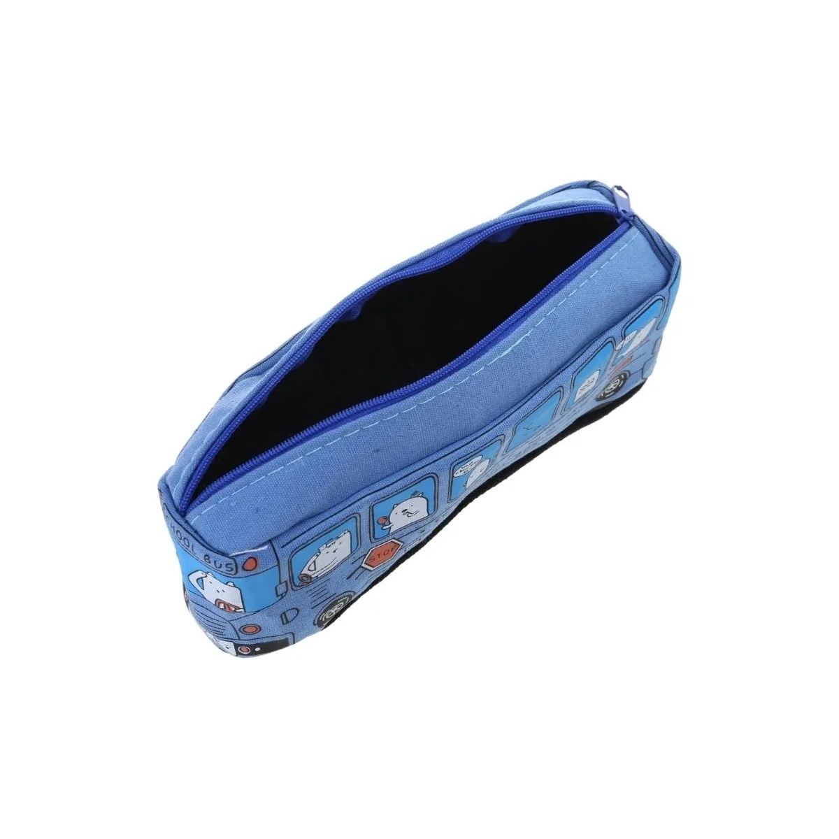 Estojo para Lápis Caneta Azul Modelo Ônibus Estudantes - Imagem 3