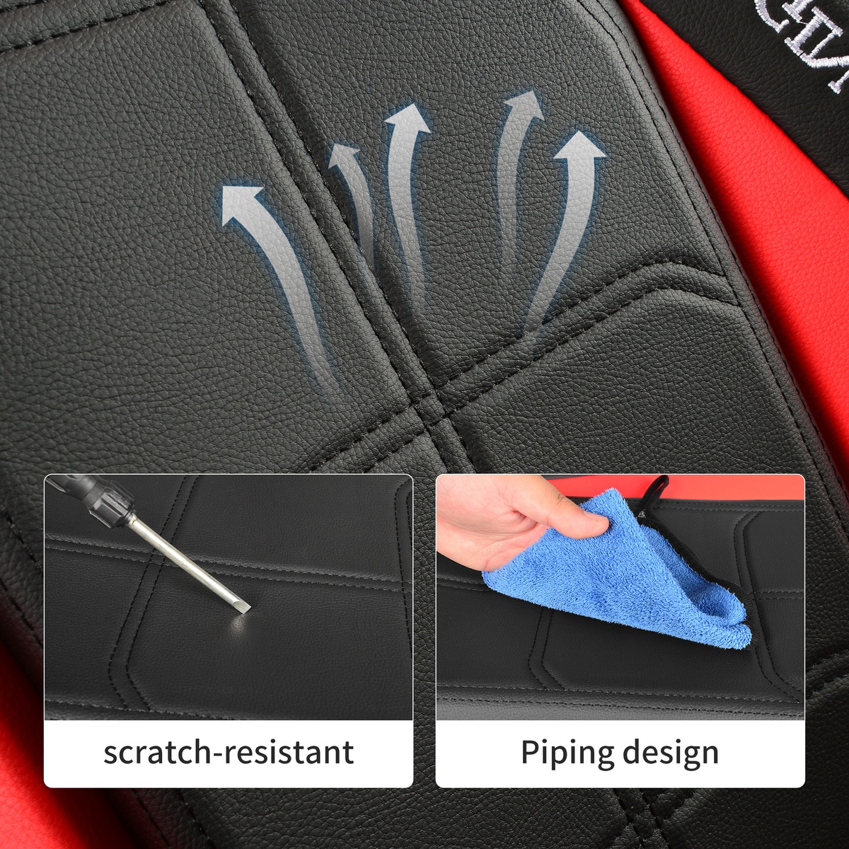 Kit 02 Capas Banco Assento Carro Luxo Passageiro e Motorista - Imagem 7