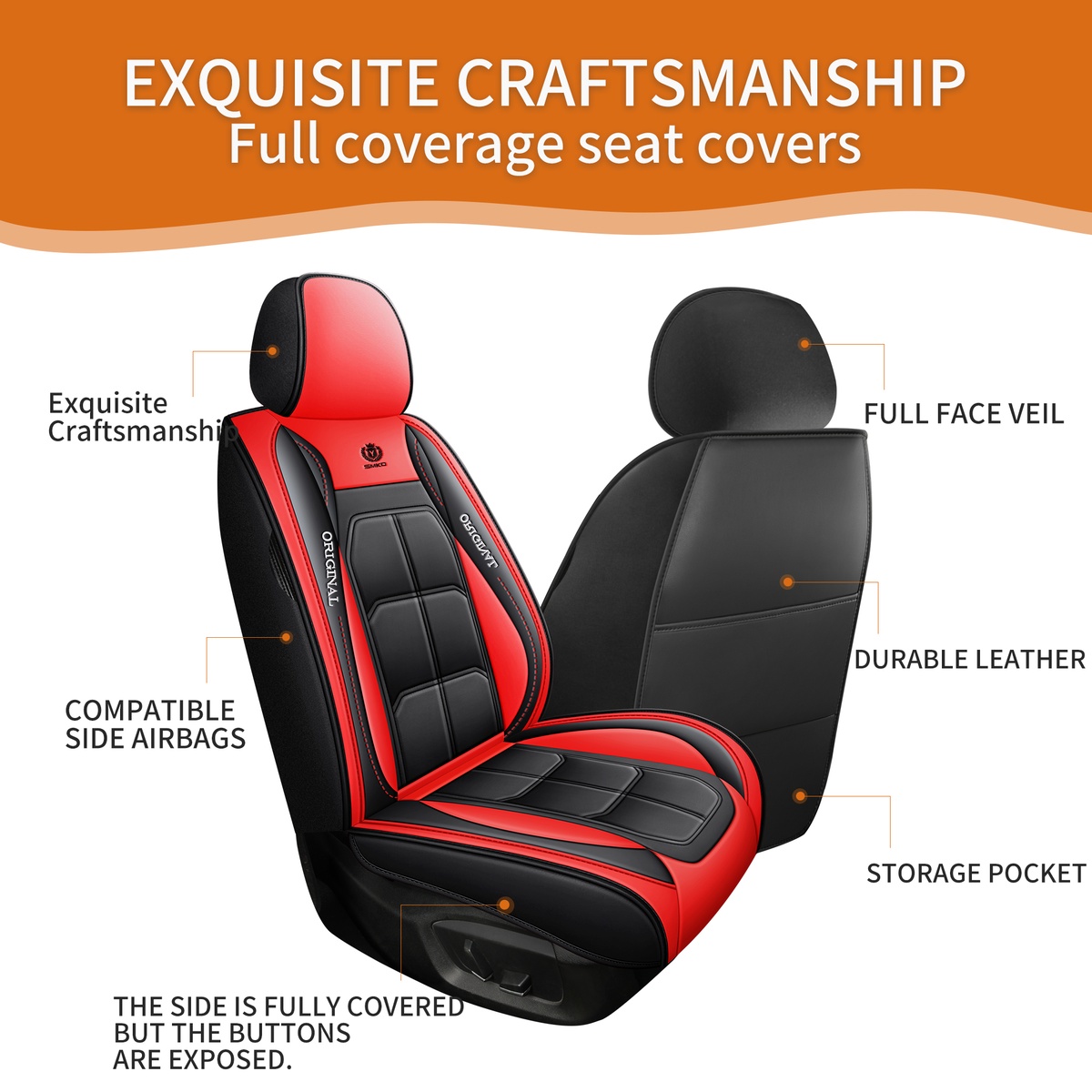 Kit 02 Capas Banco Assento Carro Luxo Passageiro e Motorista - Imagem 10