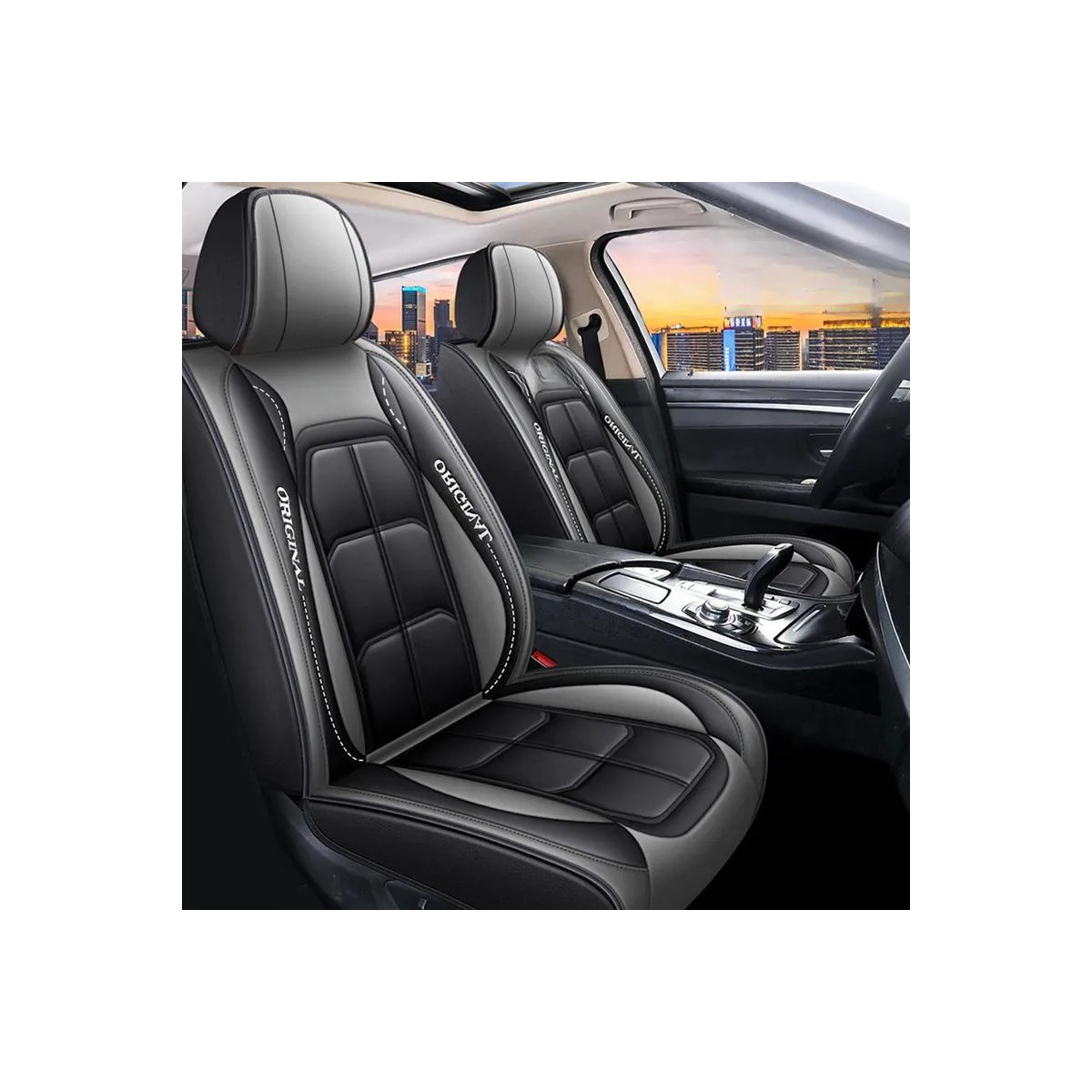 Kit 02 Capas Banco Assento Carro Luxo Passageiro e Motorista - Imagem 2