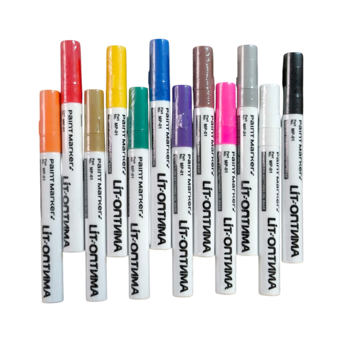 Kit 12 Marcador Tinta Permanente Paint Marker Canetas Cores - Imagem 2