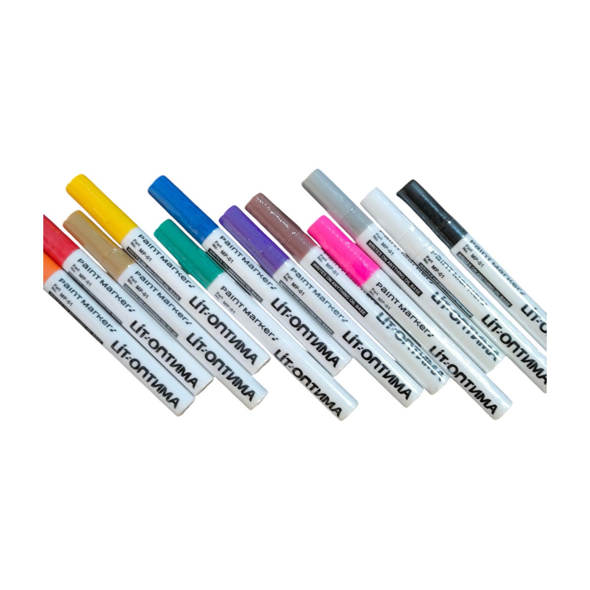 Kit 12 Marcador Tinta Permanente Paint Marker Canetas Cores - Imagem 3