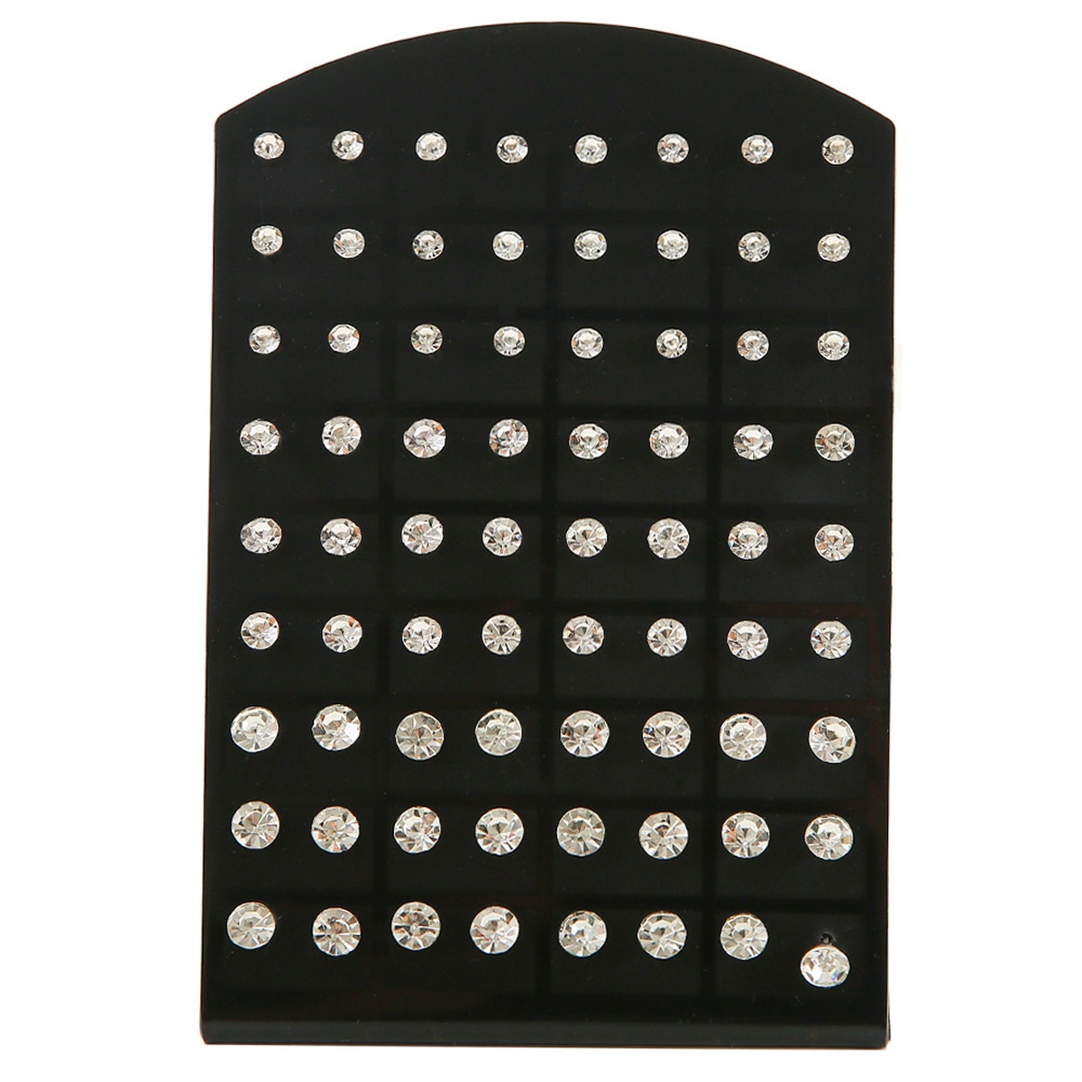 Kit 36 pares de Brinco Strauss Aço Inoxidável Prata Diamante
