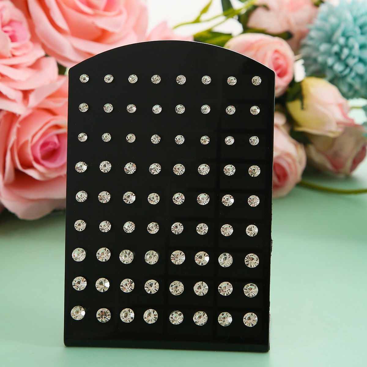 Kit 36 pares de Brinco Strauss Aço Inoxidável Prata Diamante - Imagem 5